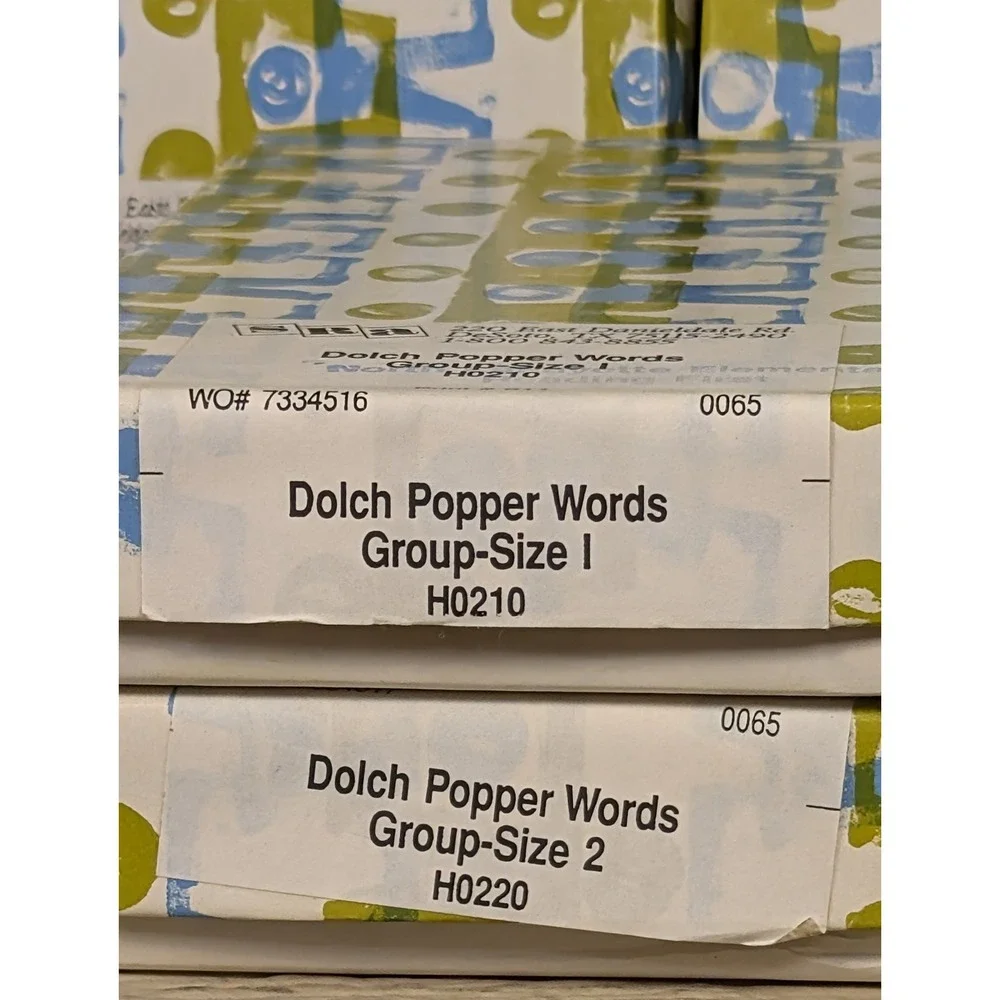 SRA Dolch Sight Words Flash Card Lot Vintage Educational Kids Group Size Game